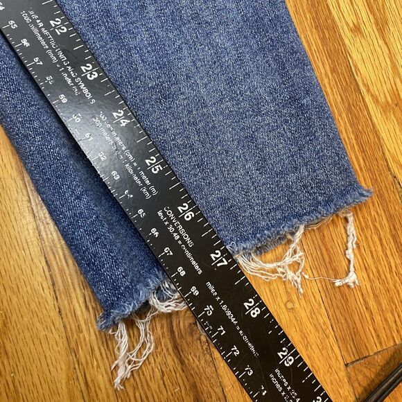 Silver Jeans Boyfriend Jeans Womens 29 Blue Distressed Frayed Hem Stretch Denim - Picture 11 of 12